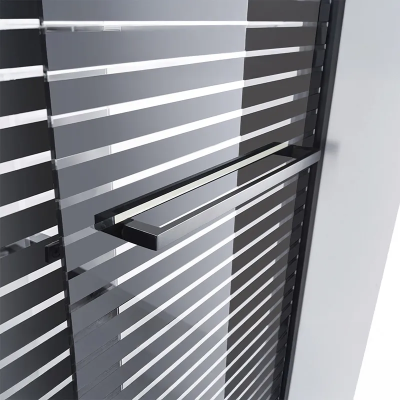 RAVONI SHOWER ENCLOSURE SRS0722-LA2201B-120 MATTE BLACK ALUMINUM DUAL SLIDING GLASS DOOR PRINTED LINES